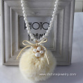 Cute Choker Necklace For Children POM POM Choker With Pearl